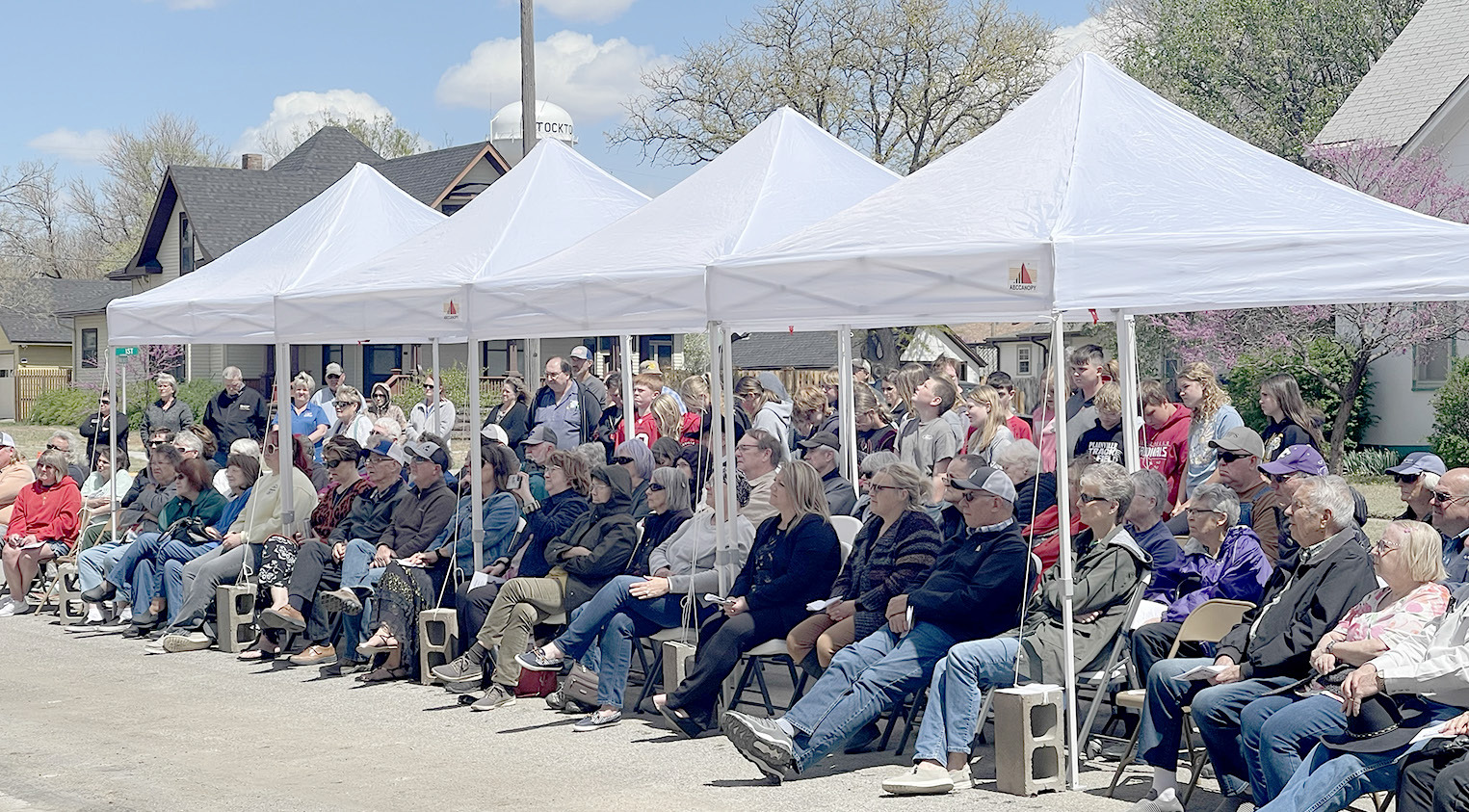 A LARGE CROWD of past courthouse officials, honored guests and community members were present for the program commemorating the 100th year of the Rooks County Courthouse. The event was held on Thursday, April 20th, exactly 100 years from the day of the Dedication.