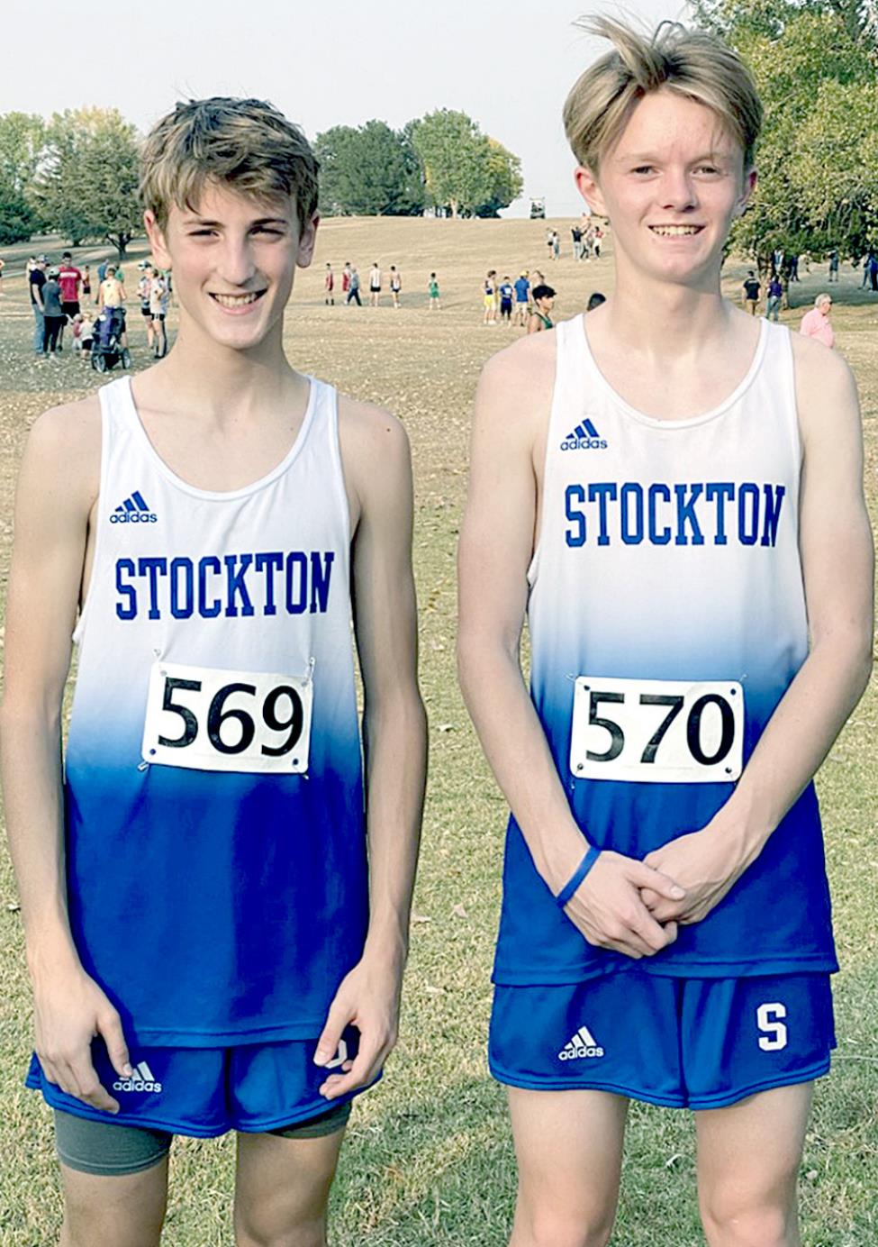 TOP 10 FINISHERS! Johnny Hamel. left, and Cameron Lindsey placed fifth and 10th, respectively, at the 2020 MCL Cross Country Meet/Phillipsburg Invitational held in Phillipsburg last Thursday.
