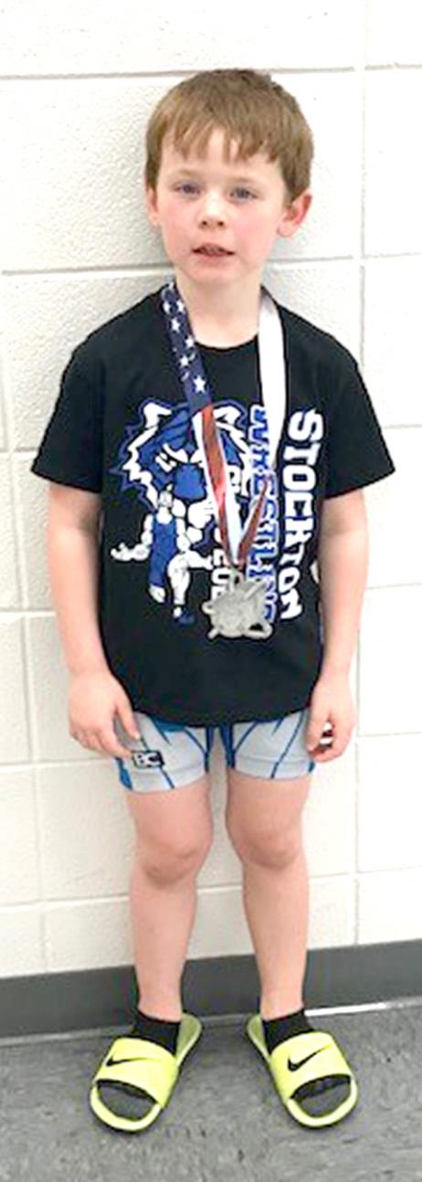 COLE FLOWER placed 2nd at the Plainville Open/Novice Wrestling Tournament on Saturday, February 8, in the 6 &amp; Under Open 55-58-lb. division.
