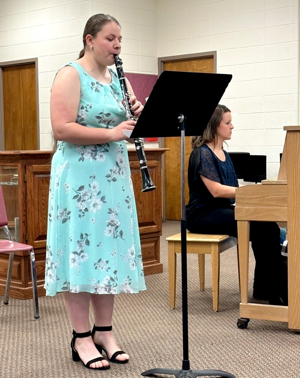 STOCKTON HIGH SCHOOL MUSIC STUDENT Cheyene Carlson received a I Rating for her clarinet solo at the Regional Music Contest held in Oberlin on Saturday, April 15th. Cheyene will now perform her solo at the State Music Contest on Saturday, April 29th, in Hesston.