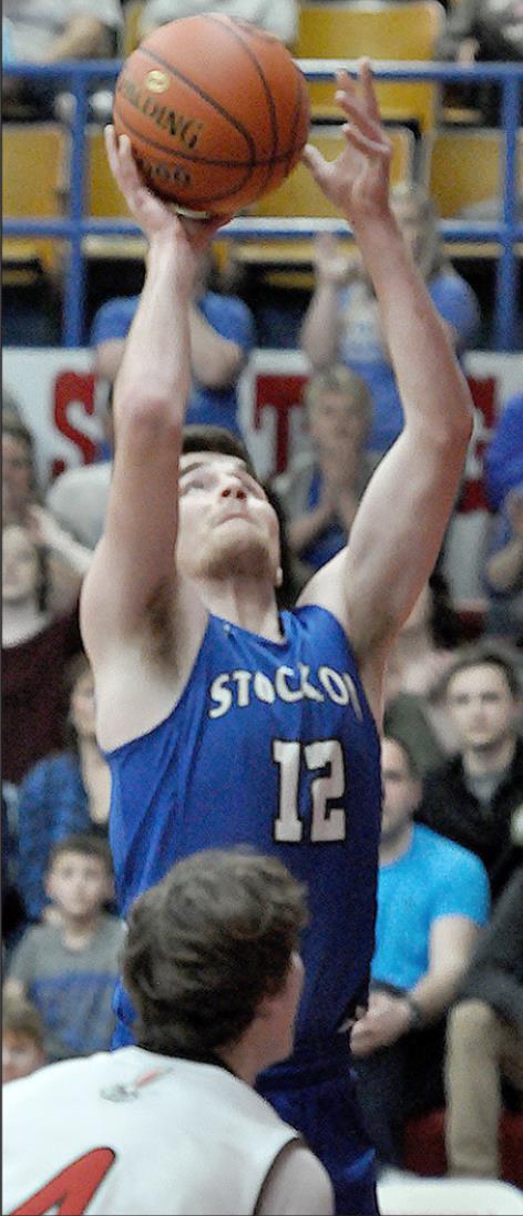 GAGE CONYAC scored 7 points in the Tigers’ 51-38 win over the Jackrabbits of Greeley County in the substate finals.
