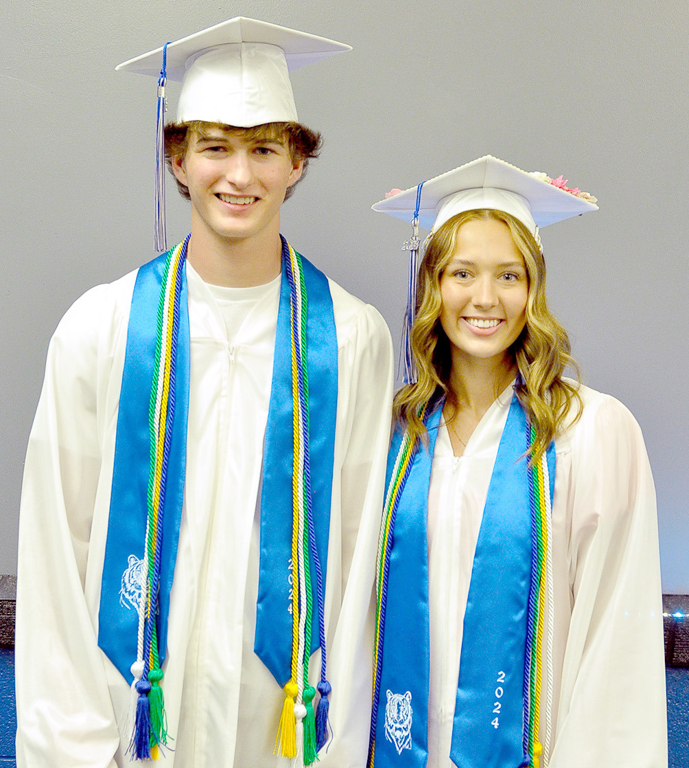MAX MOFFET AND CLAIRE PLUMER were the Stockton High School Class of 2024’s Salutatorian and Valedictorian, respectively.