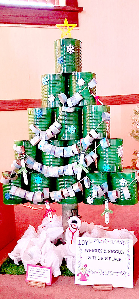 “CAN” YOU BELIEVE how creative this Christmas Tree is at the annual Parade of Christmas Trees at the Stockton Public Library? This entry is from Wiggles &amp; Giggles and The Big Place.
