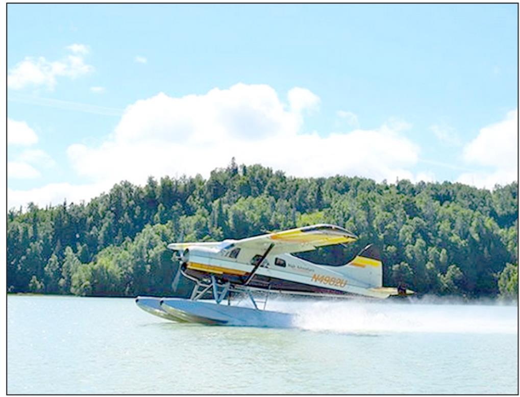 THIS IS THE SINGLE-ENGINE de Havilland DHC-2 Beaver N4982U plane owned by High Adventure Air Charter which was carrying six people, including Rogers from Stockton, a group of four from South Carolina, and the pilot.
