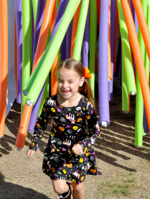 ALLORAH CAMDEN, dressed for the occasion in her Halloweentheme attire, was having a great time at this year’s Pumpkin Patch.