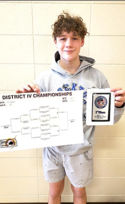 SWC MEMBER Hunter Howell will be making his fourth trip to the State Wrestling Championship in Topeka on Saturday and Sunday after placing first in the District 4 Championship this past weekend in Hays.