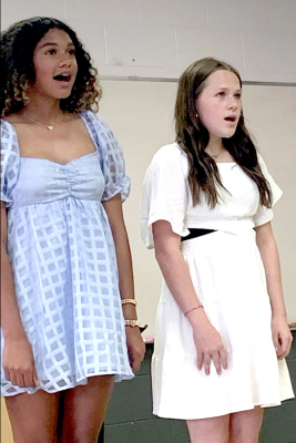 ADRIENNE MCCOY and Faith Armstrong received a II Rating for their song selection “Amazing Grace” arr. Jay Althouse at the recent PTL Music Contest in Pike Valley. (Courtesy Photo)