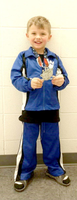 COHEN MUIR placed 2nd at the Plainville Open/Novice Wrestling Tournament held Saturday, February 8th, at Plainville. Cohen competed in the 6 &amp; Under Novice 37-40-lb. weight class.