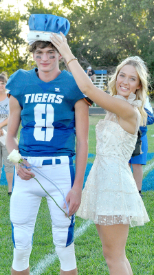 Queen Claire Plumer crowns King Max Moffet at SHS Homecoming Friday, September 29th