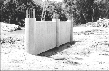 THE FIRST CONCRETE STRUCTURE had been completed for the new Bow Creek Bridge located north of Stockton. The asphalt operations on the eighth of a mile stretch of road around the bridge was to begin in September of 1993.