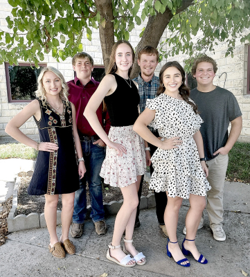 THE CROWNING of the 2022 Homecoming Queen and King will take place on Friday, October 7, at 6:30 p.m. at Tiger Stadium. Royalty candidates are (front row, from left): Delanee Bedore, Cappi Hoeting and Taigen Kerr; and (back row, from left): Skylar King, Colton Williams and Chevy Bouchey.