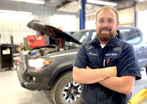 KOLESON HUBBARD is a Master Automotive Technician at Keller Motors in Palco. Hubbard began working with the team on June 20th, 2022