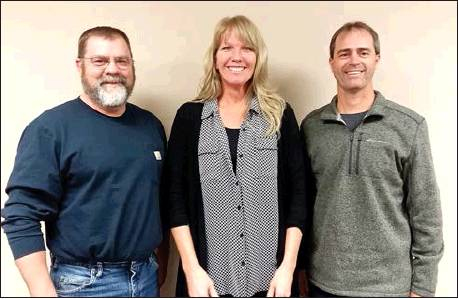 USD 271 BOARD OF EDUCATION MEMBERS Brad Odle (ten years), Sharri Coffey (eight years) and Greg Beougher (twelve years) were recognized for their years of service at their last board meeting held on Monday, January 6th.