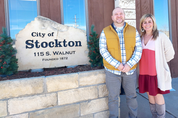 BROOK DIX AND KAYLA HILBRINK, Stockton's assistant city clerk and city clerk/manager are settling into their new duties and are looking forward to serving the City of Stockton.