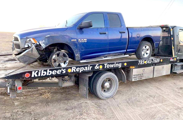 THE SUSPECTS’ VEHICLE, a Dodge Ram pickup, was reportedly stolen out of Colorado and used by the suspects which ended in a high-speed chase which made its way through Rooks County.