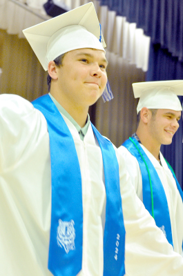 ZACHARY YOUNG AND PRESTON CHANDLER were among the 13 SHS seniors who graduated on Saturday afternoon.