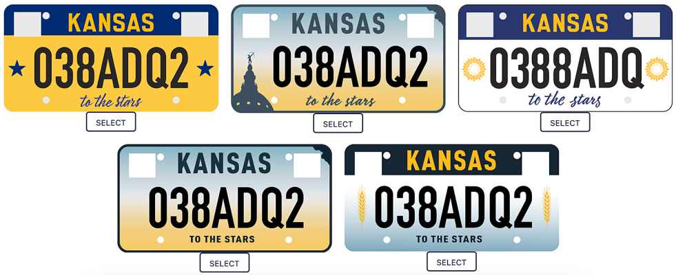 Now is the time to vote on five new Kansas license plate design choices