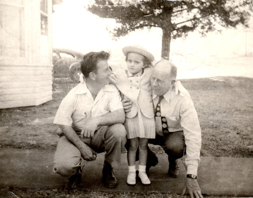 BILL SKINNER sent the Sentinel this picture, and we would like to share it with our readers. Bill’s dad, William Robert Skinner, his sister, Sara Jane, and his grandfather, Judge W. K. Skinner, are pictured. The photo (1949/1950) is in the front yard of Judge Skinner’s residence at 521 North Cedar. Bill said his sister loves this picture because it is one of her with her dad and grandfather.