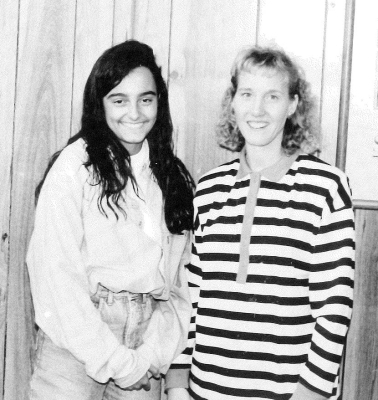 IN 1994, Stockton’s foreign exchange student from Santos Dumont, Brazil, South America was sixteen-year-old Alini Lombello, pictured with Susan Gartell. The Gregg and Susan Gartrell family were her host family while she was enrolled at Stockton High School.