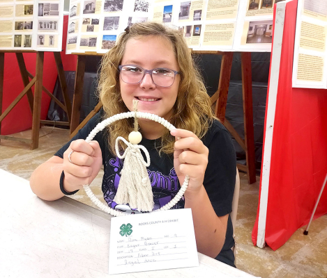 AVA RYAN with Eager Beaver 4-H brought several arts and crafts to this year’s Rooks County Free Fair.