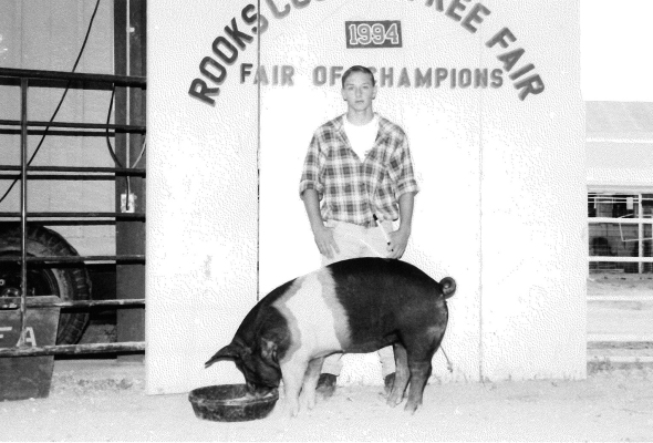 THE 1994 SENIOR DIVISION Swine Fitting and Showing Reserve Champion at the Rooks County Free Fair was Scott Wagner of Star 4-H.