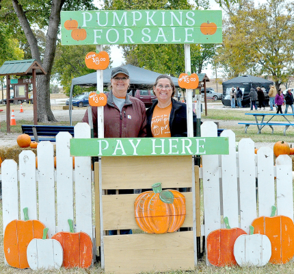 Reesa Brown and Kacey Johnston at the Pumpkin Patch which was held last weekend