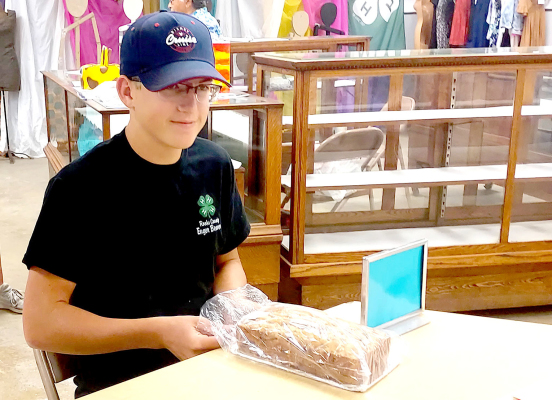 STRAWBERRY QUICK BREAD was one of Reid Stamper’s baked items he brought to this year’s Rooks County Free Fair.