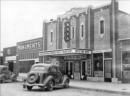 THIS PHOTO of the Nova Theater in its hay day was taken by Wally Swank in 1937.