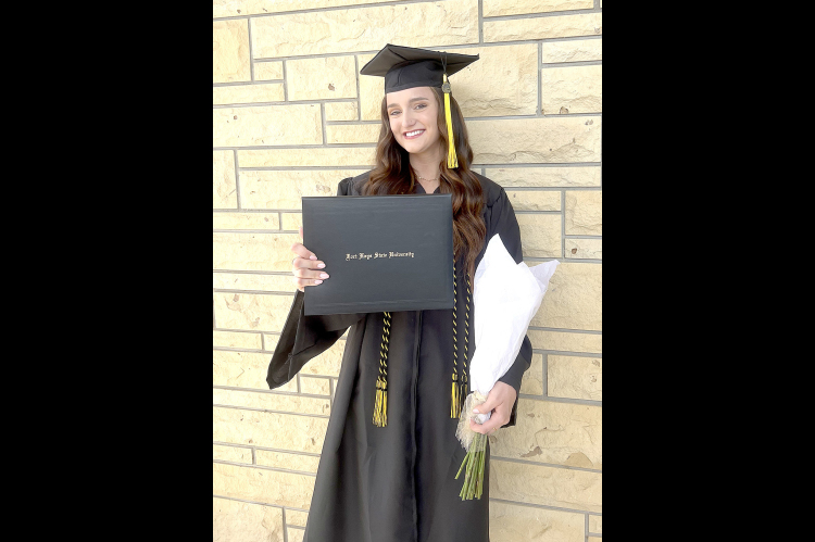 TATUM HAMILTON received her Bachelor of Science degree in Early Childhood Education on Saturday, May 11th, from Fort Hays State University.