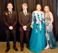 KING NOAH FERGUSON, Hayden Hilbrink, Cheyene Carlson, and Queen Jadyn Palmer were the SHS Prom Royal Court.
